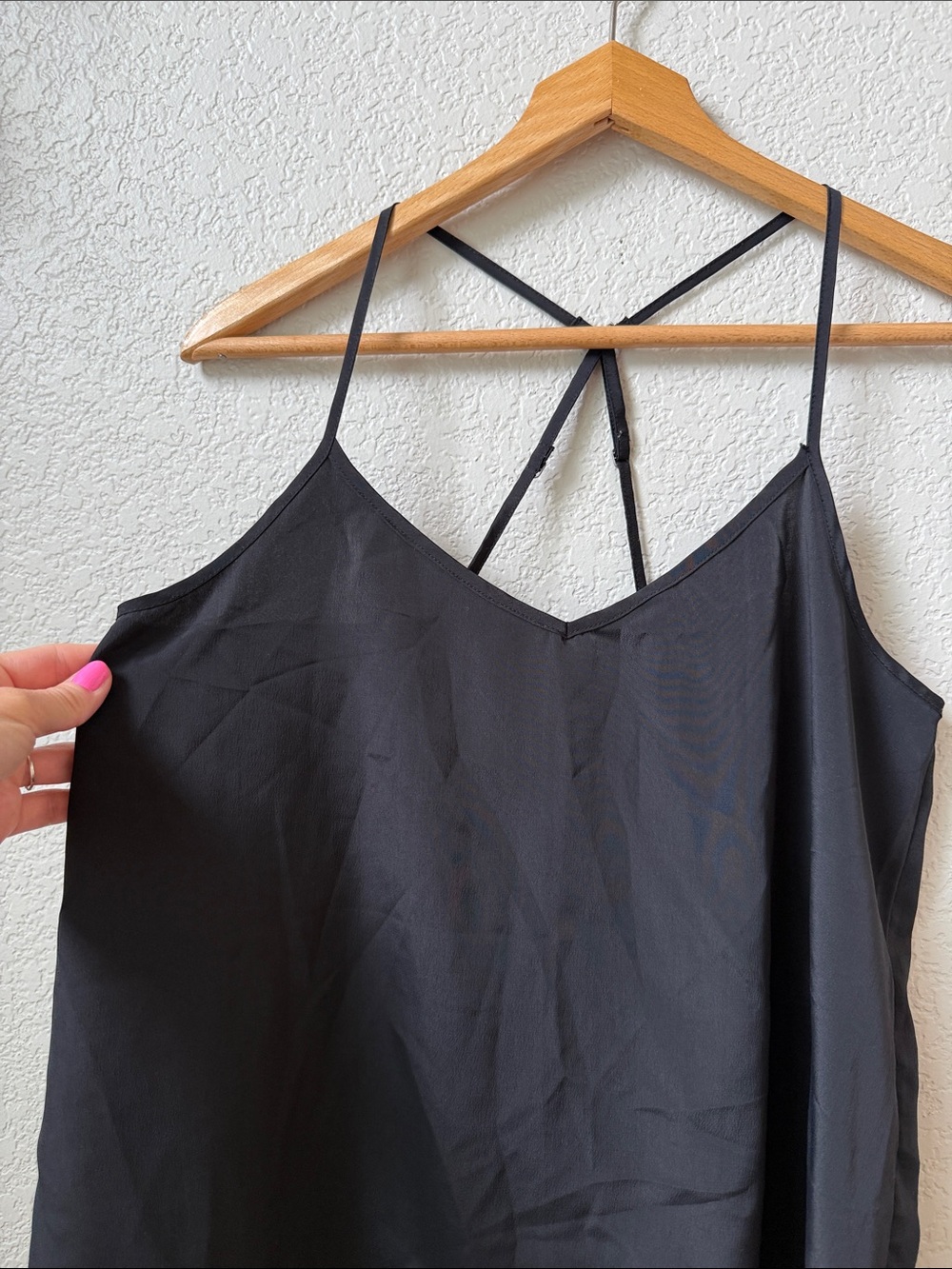 Hollister Spaghetti Strap Blouse Black size Medium - Picture 3 of 7